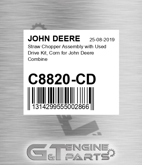 C8820-CD Straw Chopper Assembly With Used Drive Kit, Corn For Combine for JOHN DEERE