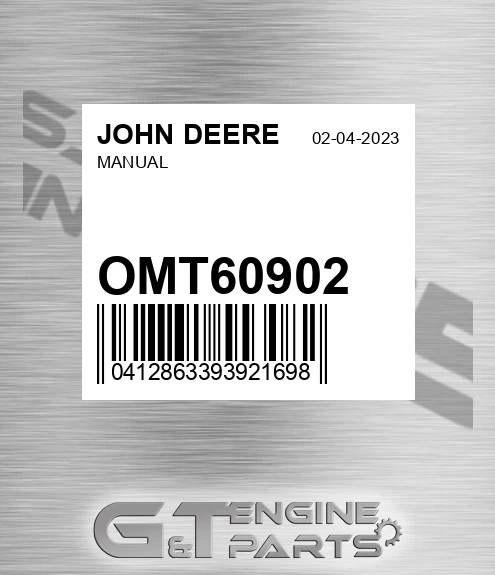 OMT60902 Manual for JOHN DEERE