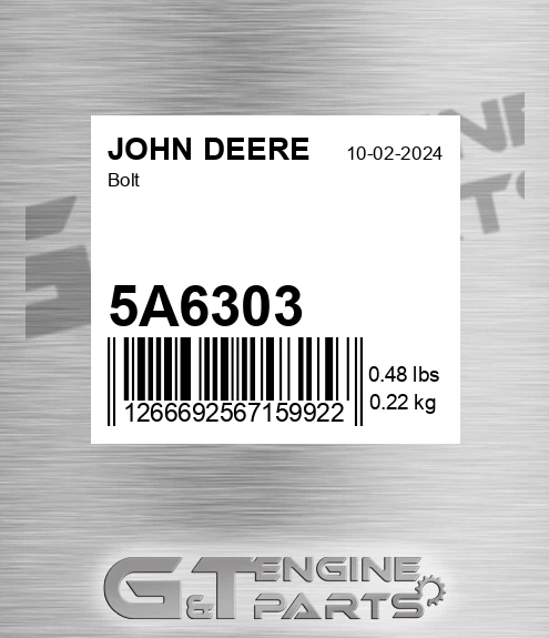 5A6303 Bolt