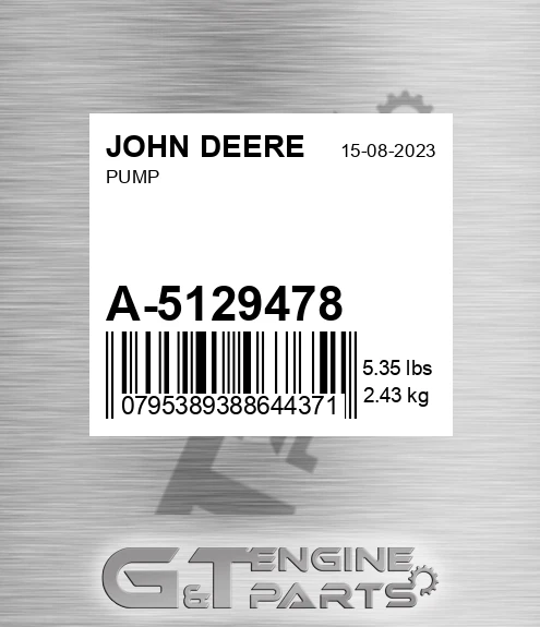 A-5129478 Pump for JOHN DEERE