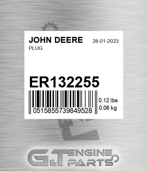 ER132255 Plug for JOHN DEERE