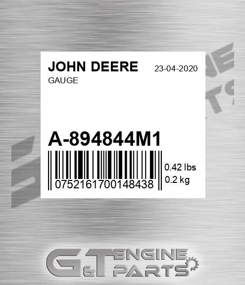 A-894844M1 Gauge for JOHN DEERE