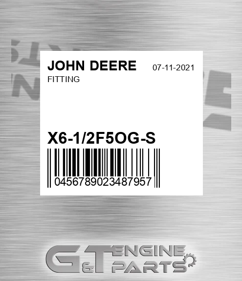 X6-1/2F5OG-S Fitting for JOHN DEERE
