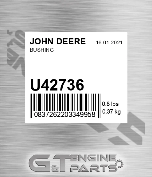 U42736 Bushing for JOHN DEERE