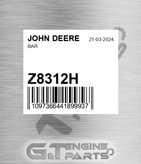Z8312H Bar for JOHN DEERE
