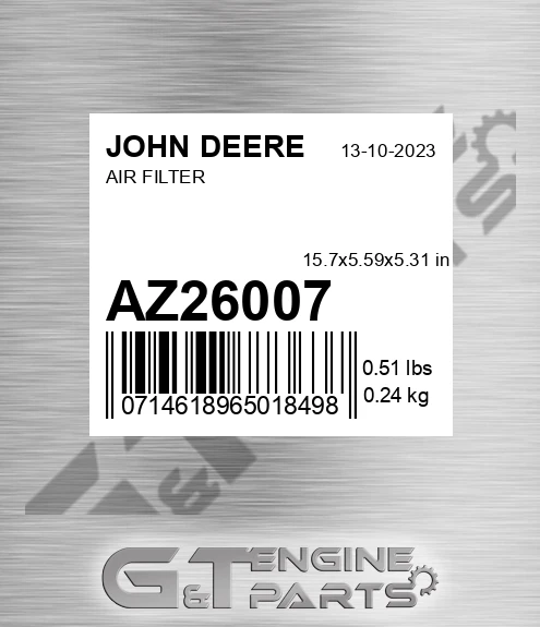 AZ26007 Air Filter for JOHN DEERE