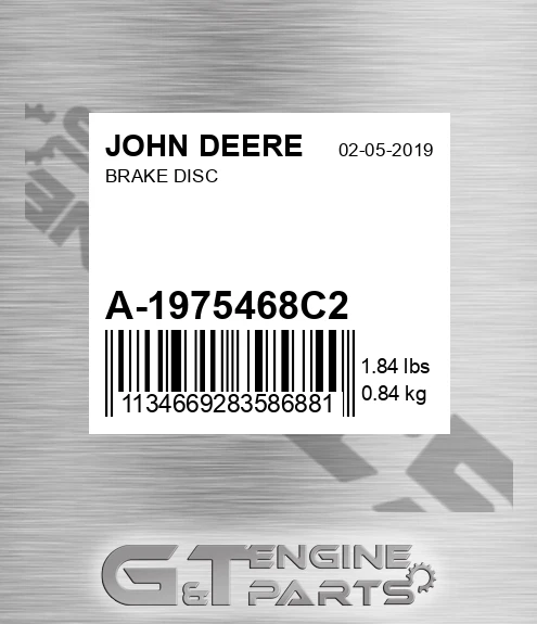 A-1975468C2 Brake Disc for JOHN DEERE
