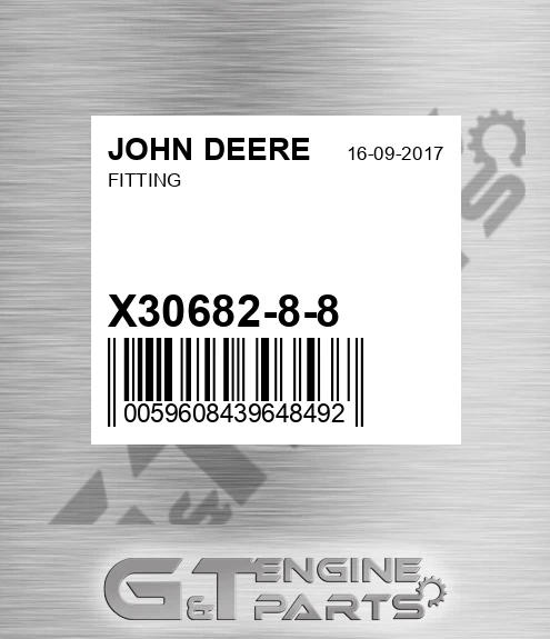 X30682-8-8 Fitting for JOHN DEERE
