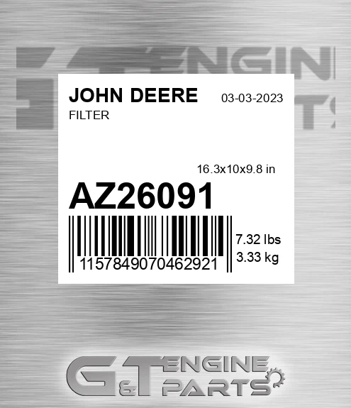 AZ26091 Filter for JOHN DEERE