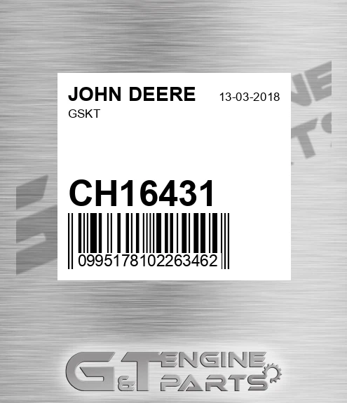 CH16431 Gskt for JOHN DEERE