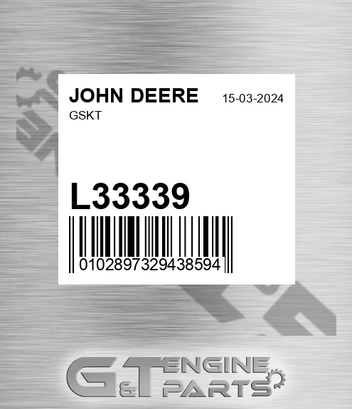 L33339 Gskt for JOHN DEERE