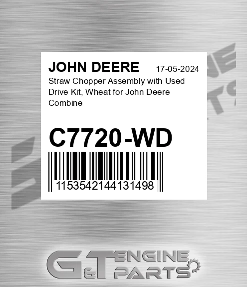 C7720-WD Straw Chopper Assembly With Used Drive Kit, Wheat For Combine for JOHN DEERE
