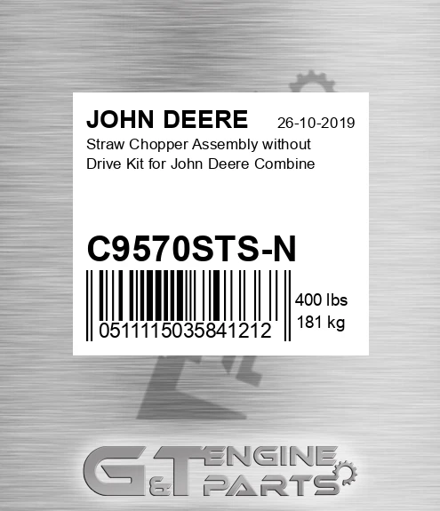 C9570STS-N Straw Chopper Assembly Without Drive Kit For Combine for JOHN DEERE