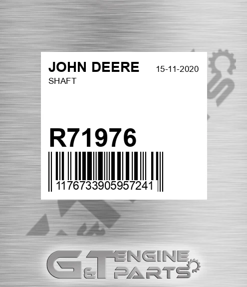 R71976 Shaft for JOHN DEERE