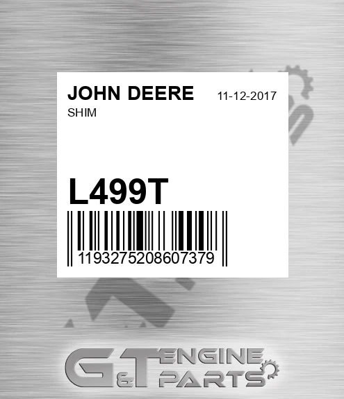 L499T Shim for JOHN DEERE