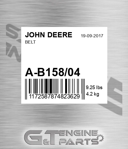 A-B158/04 Belt for JOHN DEERE