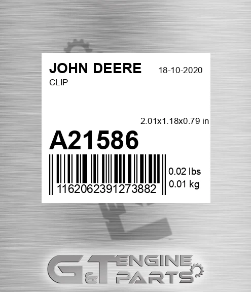 A21586 Clip for JOHN DEERE