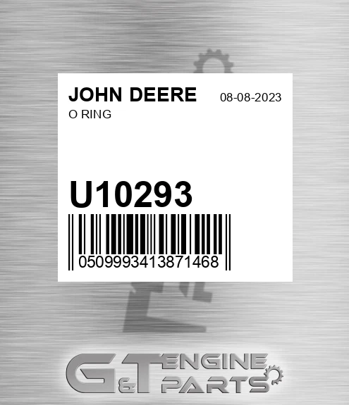 U10293 O Ring for JOHN DEERE