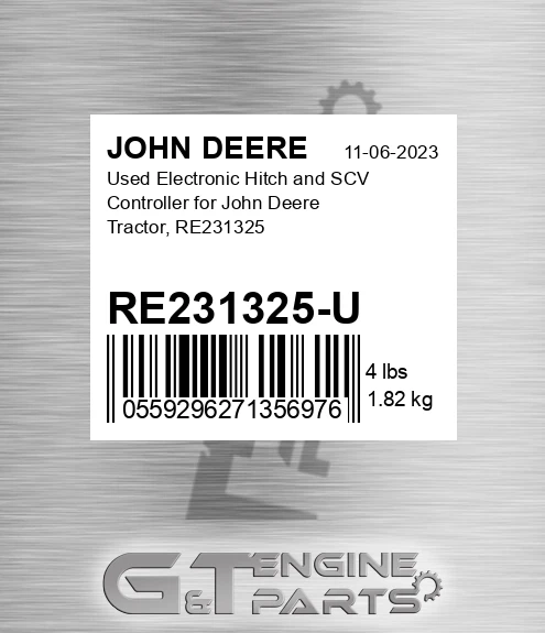 RE231325-U Used Electronic Hitch And Scv Controller For Tractor, Re231325 for JOHN DEERE