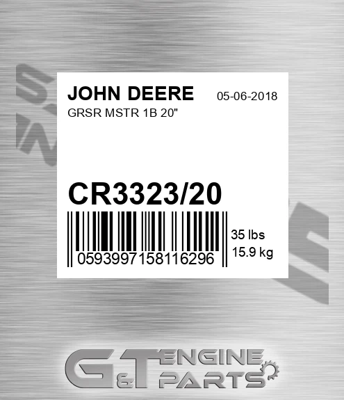 CR3323/20 Grsr Mstr 1b 20"