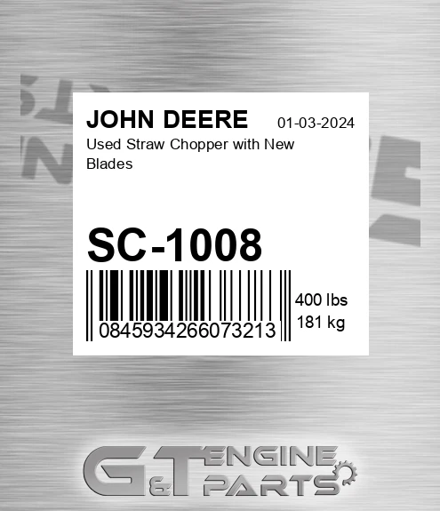 SC-1008 Used Straw Chopper With New Blades for JOHN DEERE