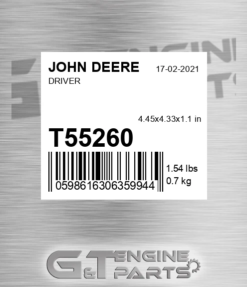 T55260 Driver for JOHN DEERE