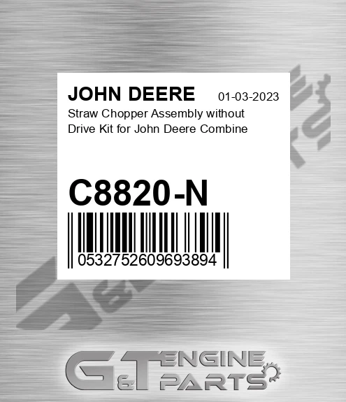 C8820-N Straw Chopper Assembly Without Drive Kit For Combine for JOHN DEERE