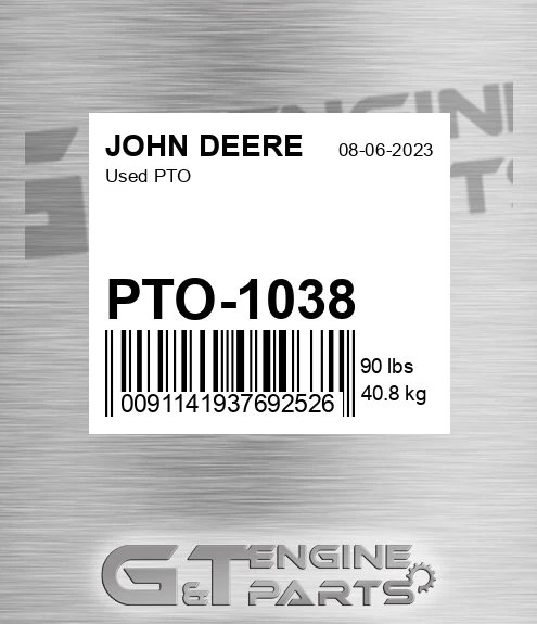 PTO-1038 Used Pto for JOHN DEERE