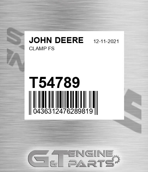 T54789 Clamp Fs for JOHN DEERE