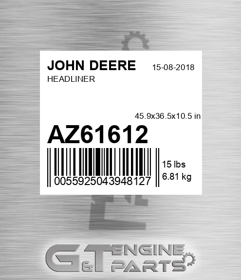 AZ61612 Headliner for JOHN DEERE