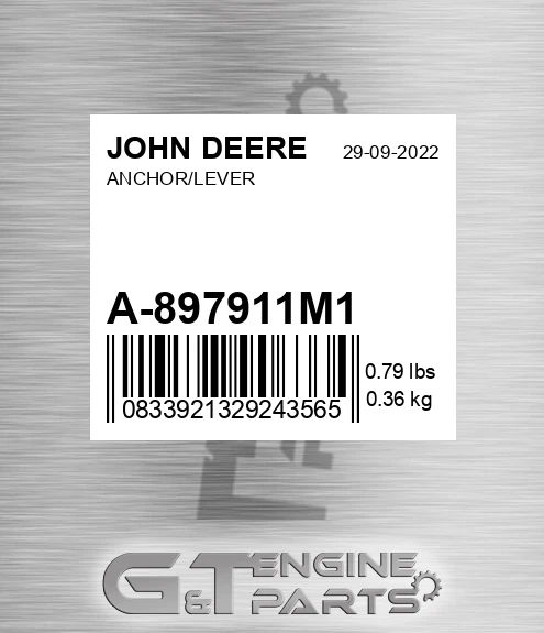 A-897911M1 Anchor/lever for JOHN DEERE