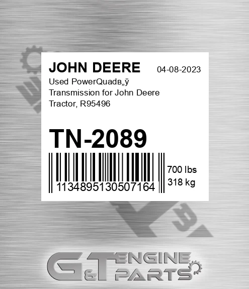 TN-2089 Used Powerquadв„ў Transmission For Tractor, R95496 for JOHN DEERE