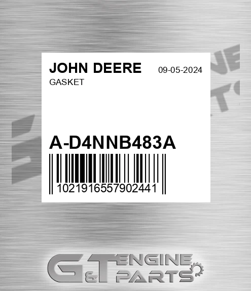A-D4NNB483A Gasket for JOHN DEERE