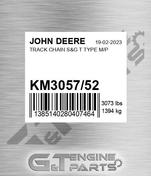 KM3057/52 Track Chain S&g T Type M/p