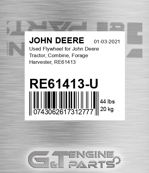 RE61413-U Used Flywheel For Tractor, Combine, Forage Harvester, Re61413 for JOHN DEERE