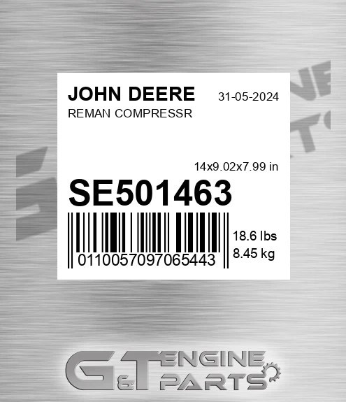 SE501463 Reman Compressr for JOHN DEERE