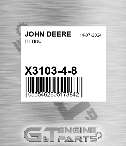 X3103-4-8 Fitting for JOHN DEERE