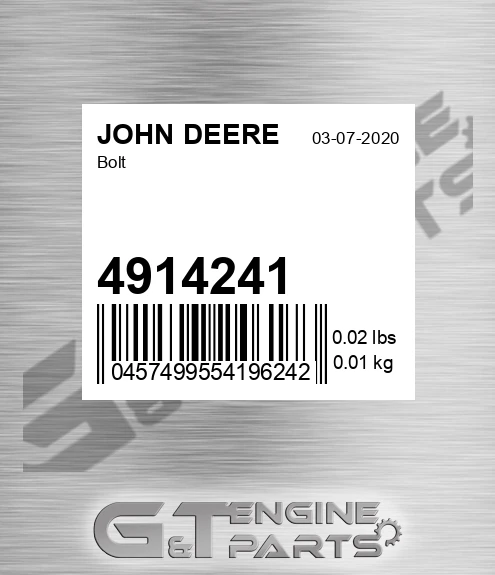 4914241 Bolt for JOHN DEERE