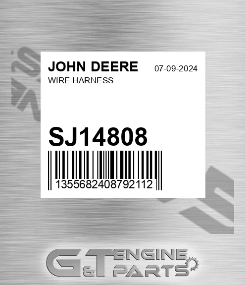 SJ14808 Wire Harness for JOHN DEERE