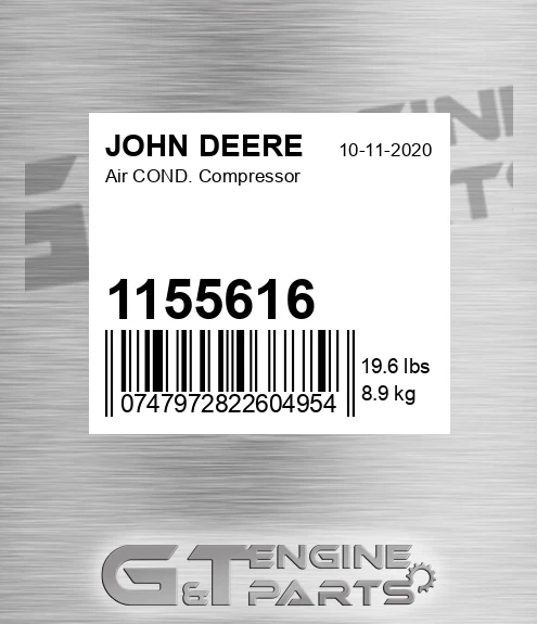1155616 Air Cond. Compressor for JOHN DEERE