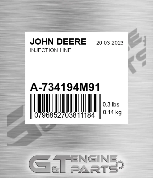A-734194M91 Injection Line for JOHN DEERE
