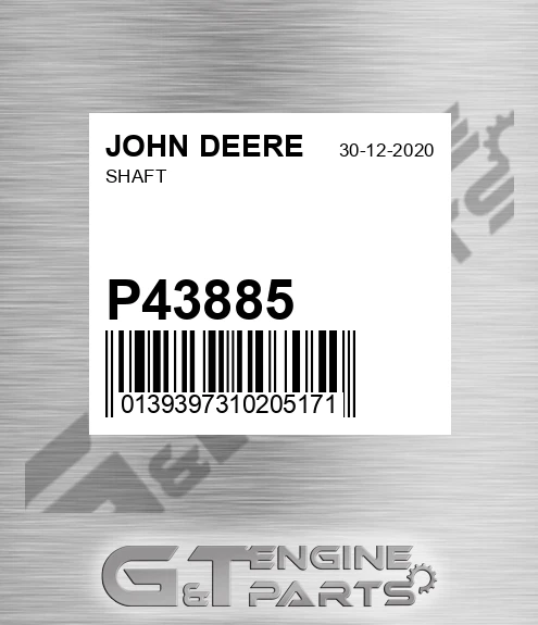 P43885 Shaft for JOHN DEERE