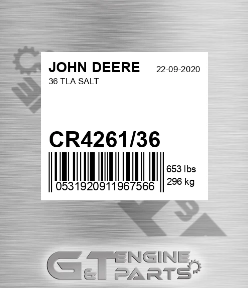CR4261/36 36 Tla Salt for JOHN DEERE