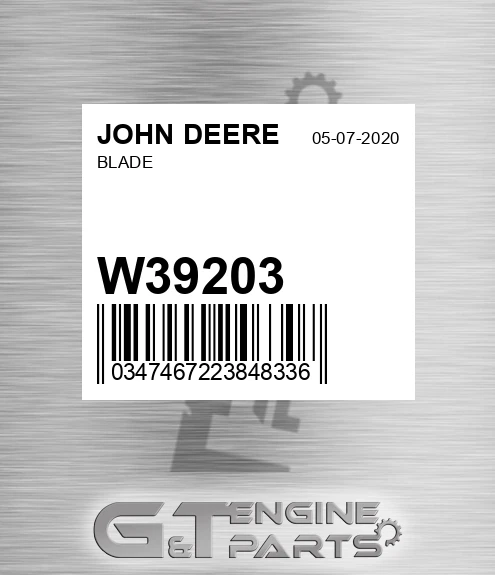 W39203 Blade for JOHN DEERE