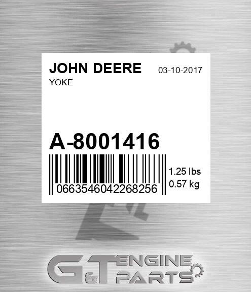 A-8001416 Yoke for JOHN DEERE