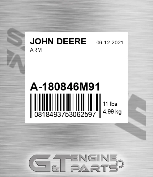 A-180846M91 Arm for JOHN DEERE