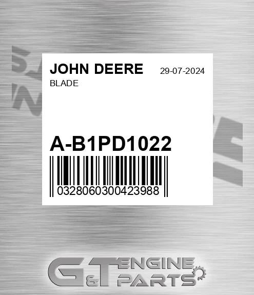 A-B1PD1022 Blade for JOHN DEERE
