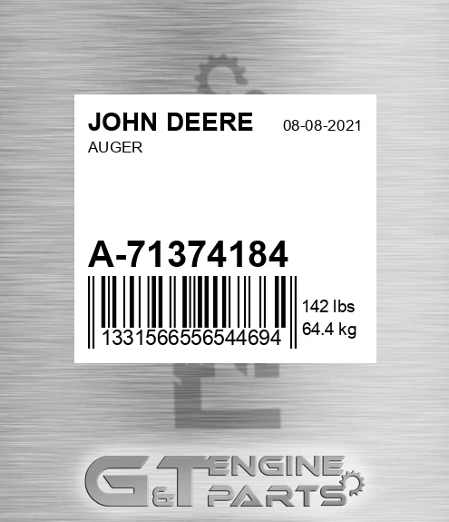 A-71374184 Auger for JOHN DEERE