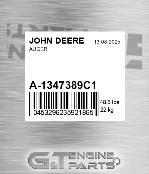 A-1347389C1 Auger for JOHN DEERE