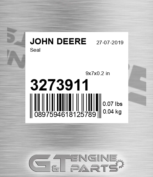 3273911 Seal for JOHN DEERE